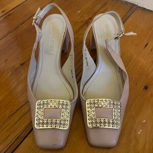 Napoleoni Leather Block Heel Shoes